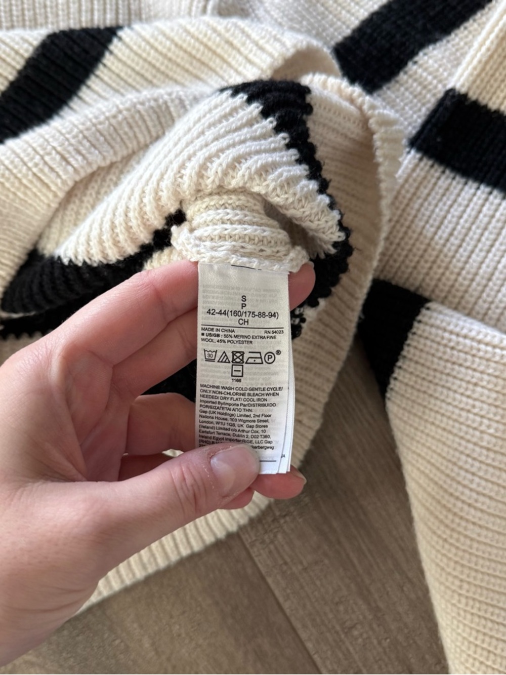 Banana Republic Mariner Wool Striped Bell Sleeve Sweater - Picture 6 of 6